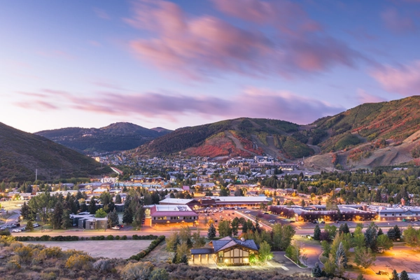 Aerial view of Park City, Utah