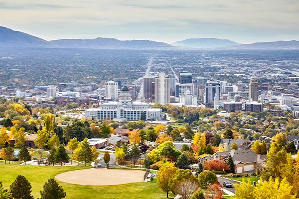 Aerial view of the Salt Lake Valley