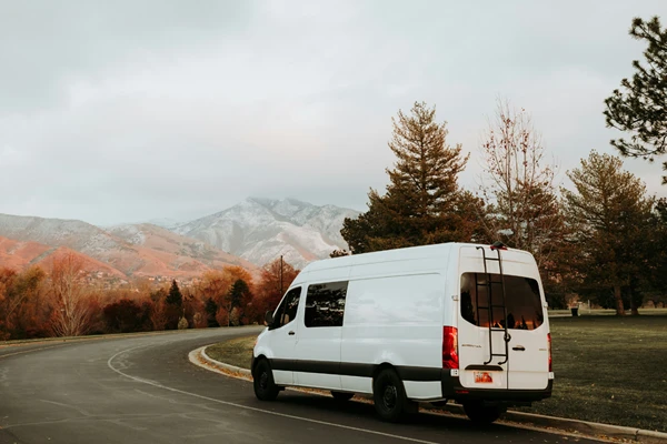 white sprinter van 
